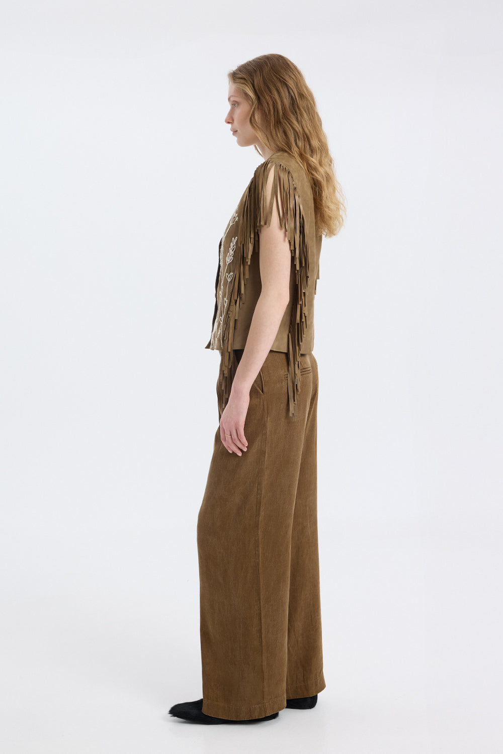 Flora Suede Vest