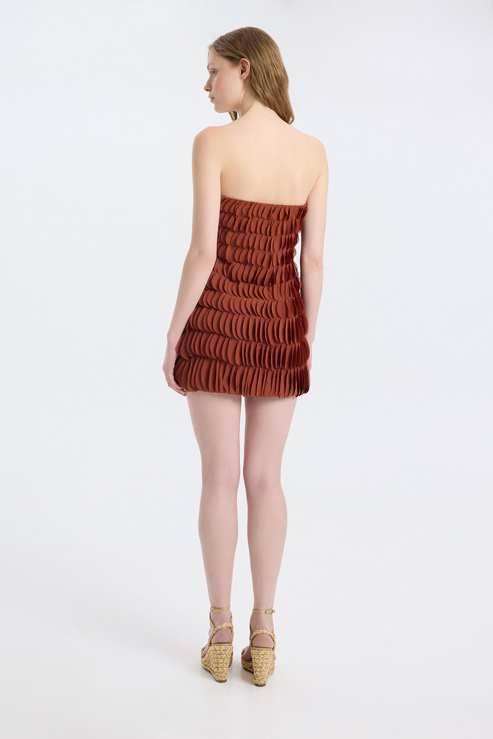 Textured Strapless Mini Dress