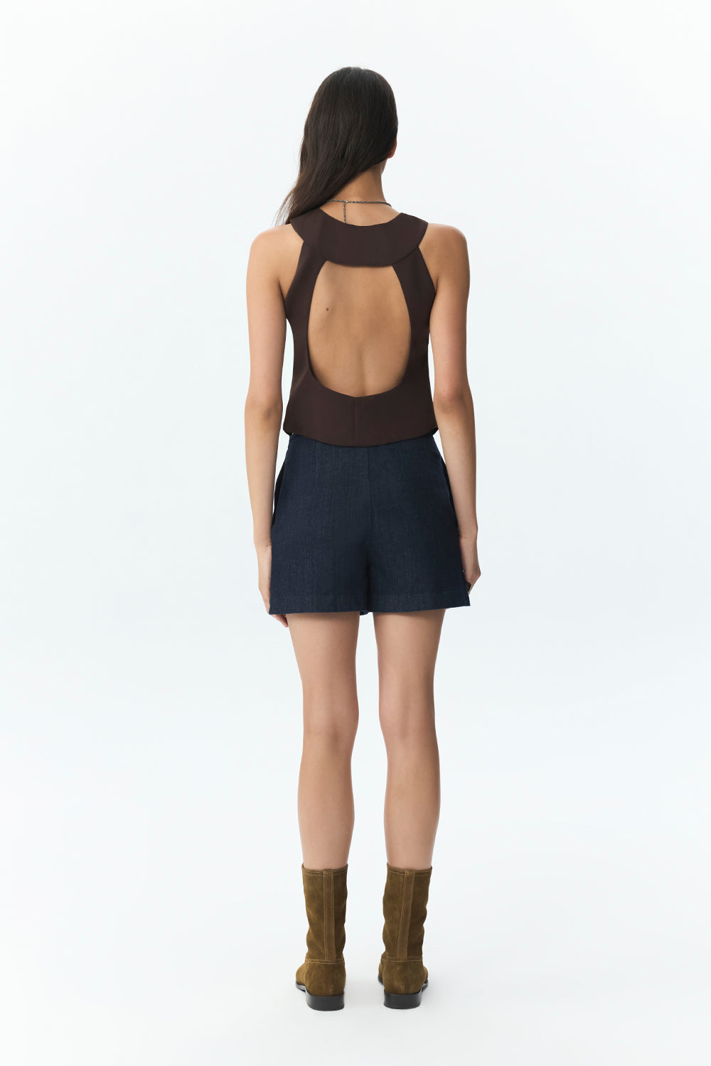 Open-back Crepe Top