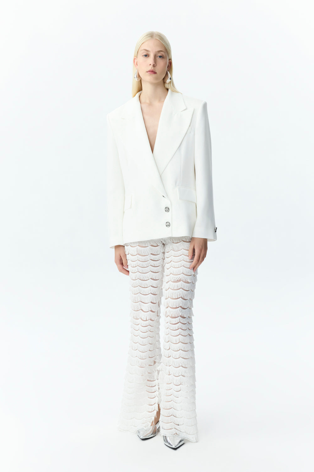 Oversized Tailored Crepe Blazer