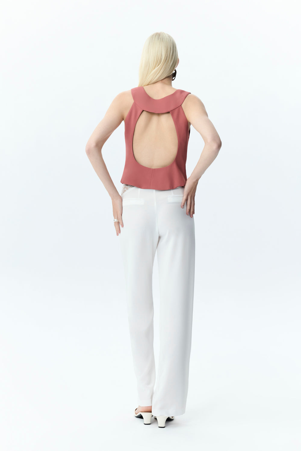 Open-back Crepe Top