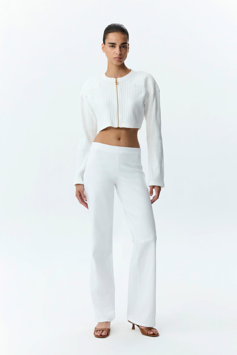 Straight Leg Denim Trousers