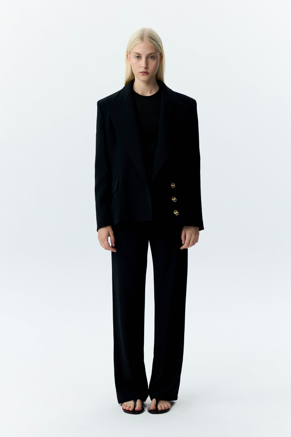 Oversized Tailored Crepe Blazer