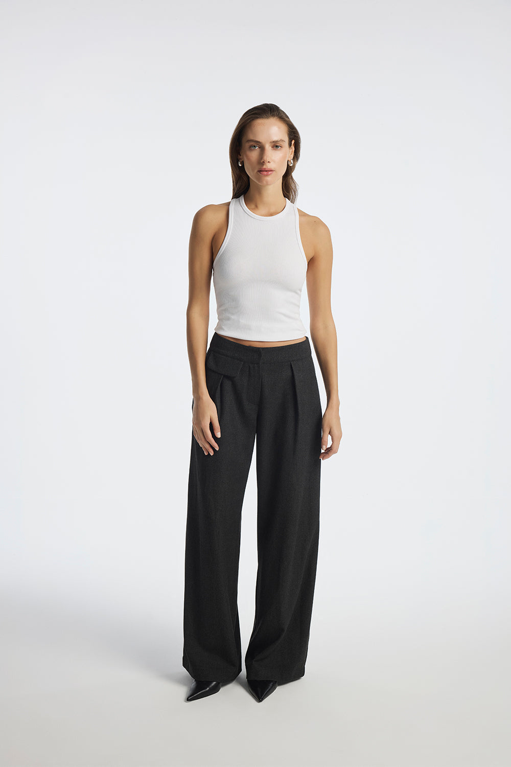 Fluid Wide-Leg Trousers