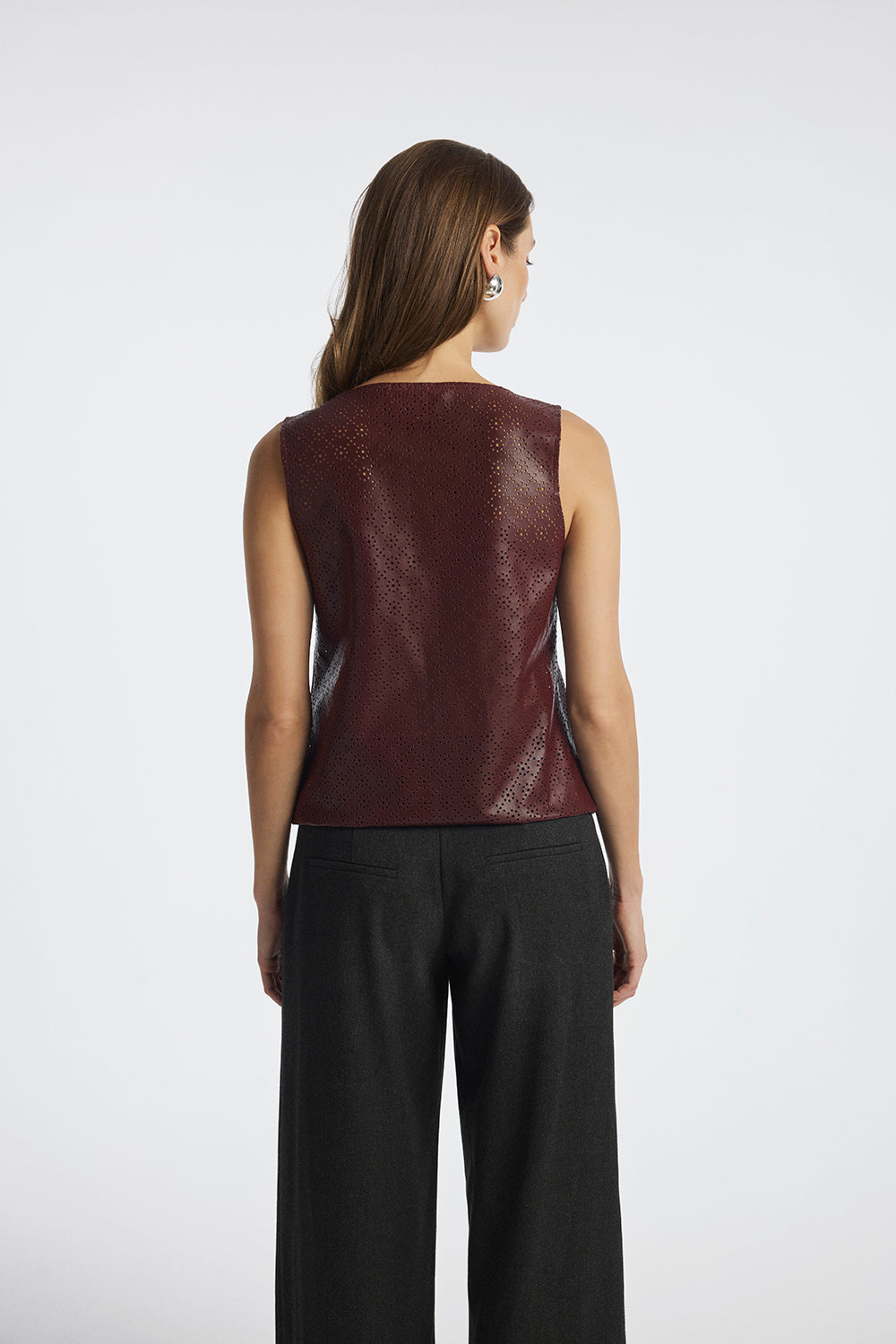 Ovale Glimpse Leather Top