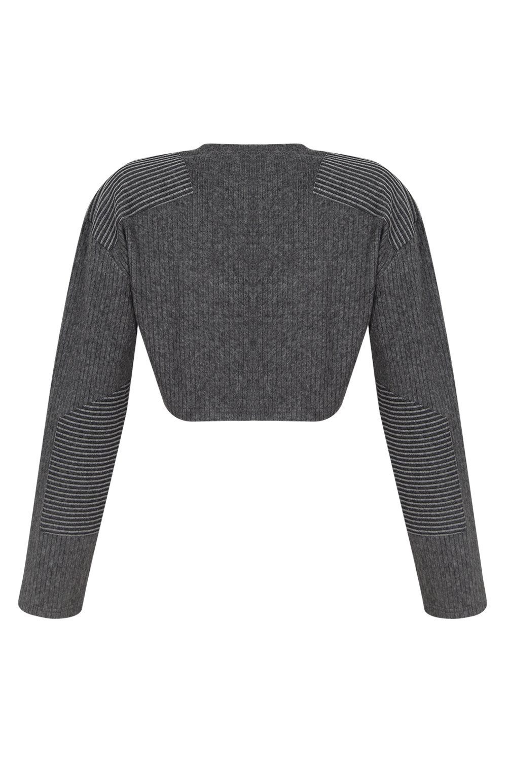 Cropped Zip Wool Cardigan