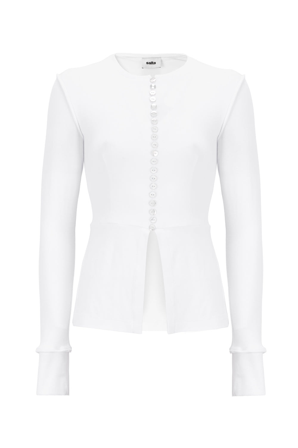 Long-Sleeve Button-Down Top