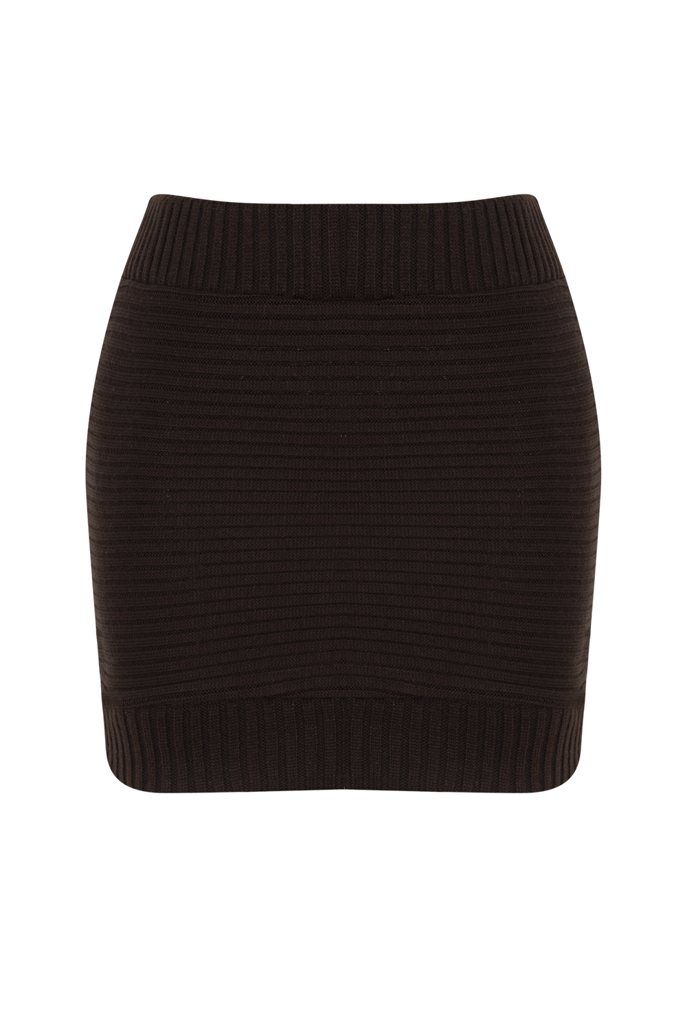 Ribbed Knit Mini Skirt