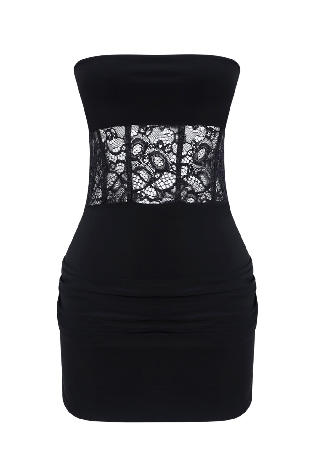 Strapless Lace Mini Dress