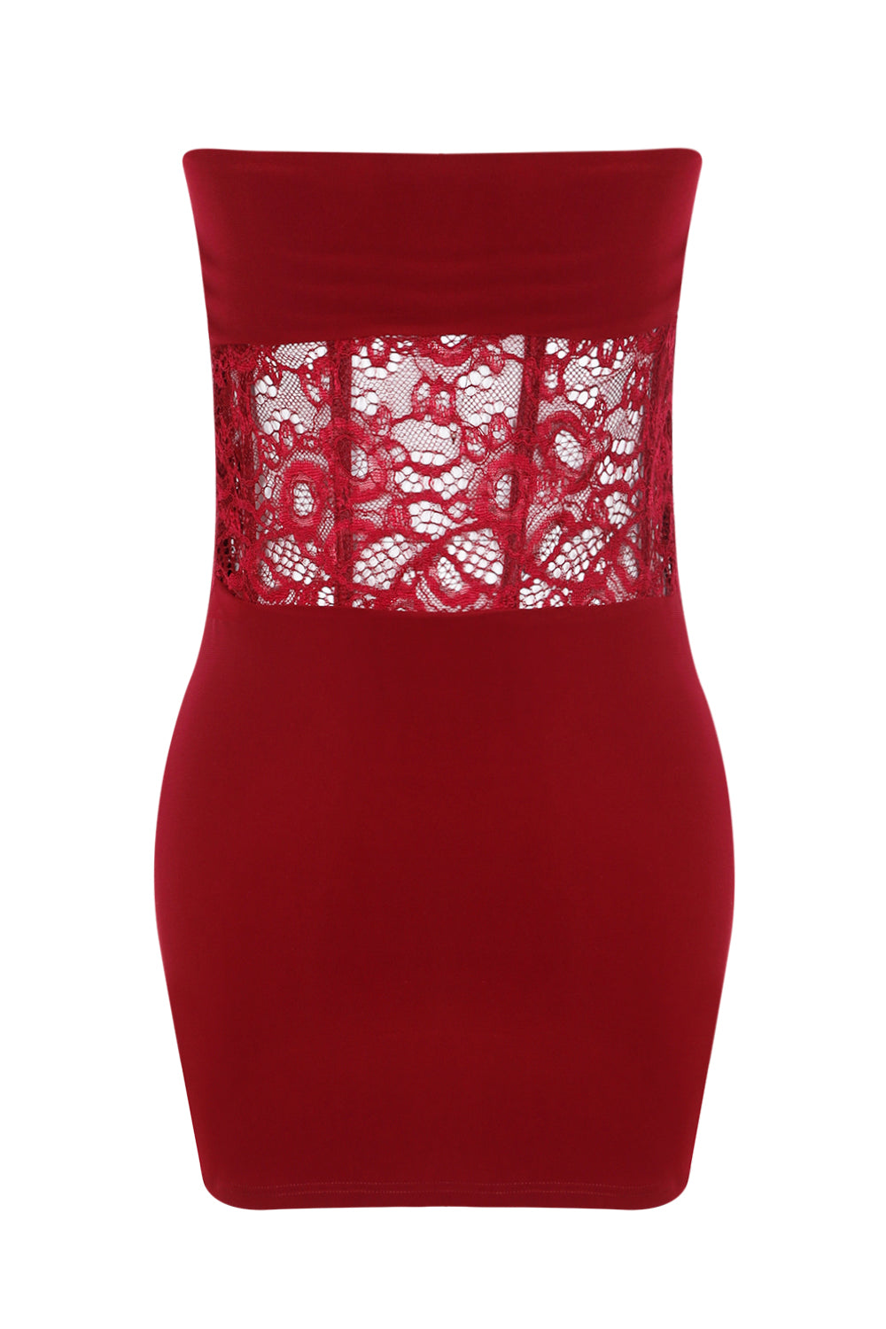 Strapless Lace Mini Dress