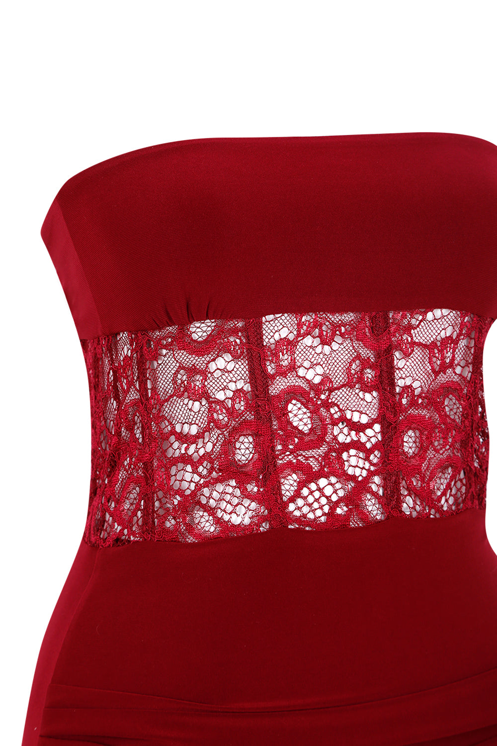 Strapless Lace Mini Dress