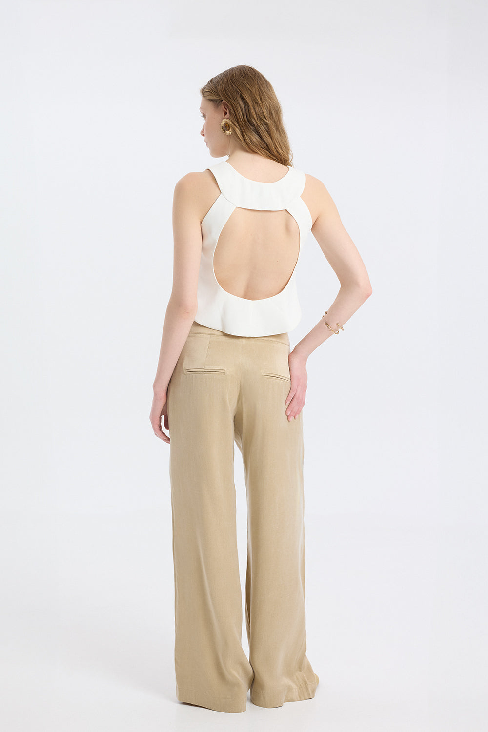 Low-Rise Fluid Trousers