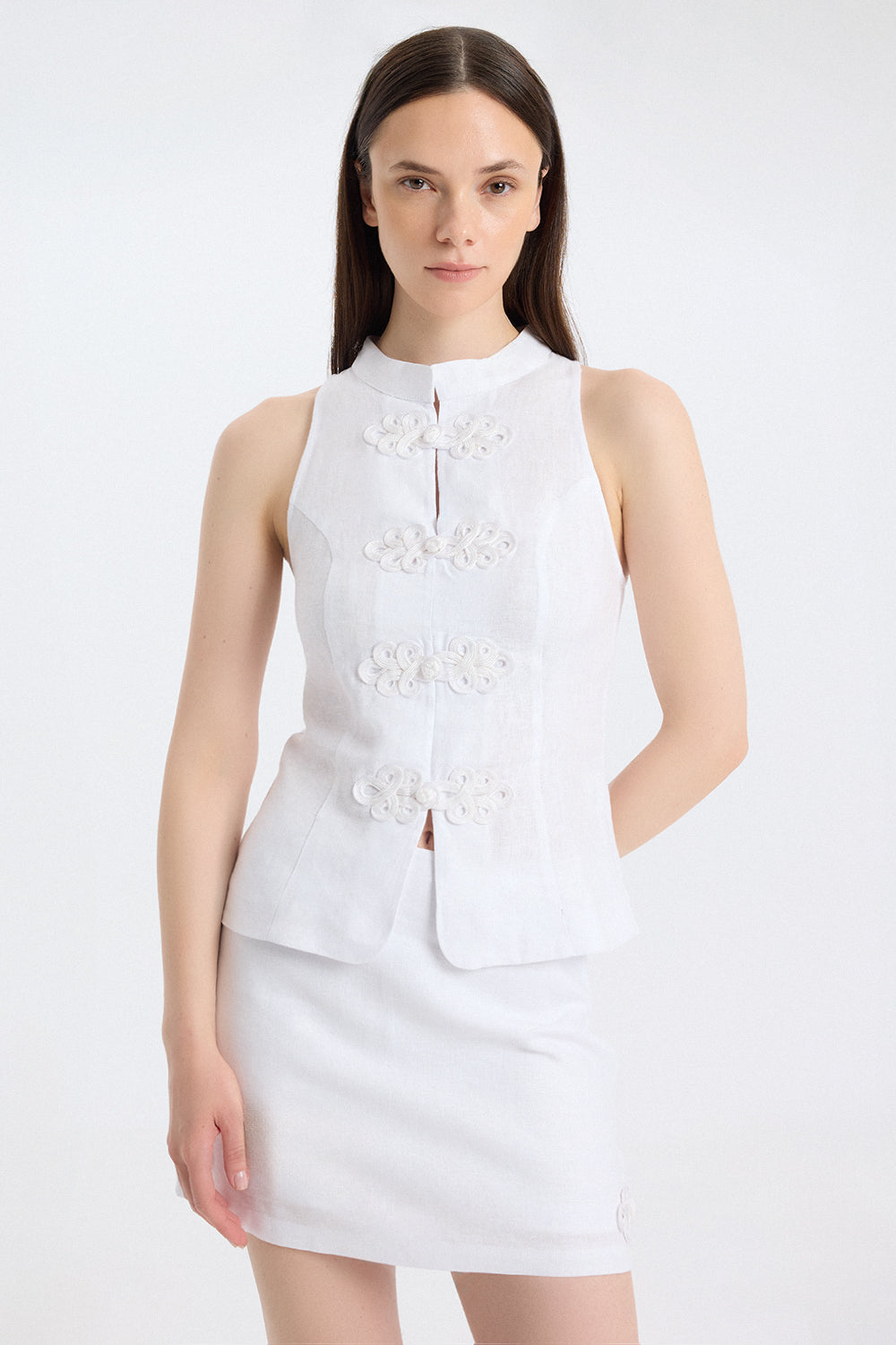 Linen Mini Skort