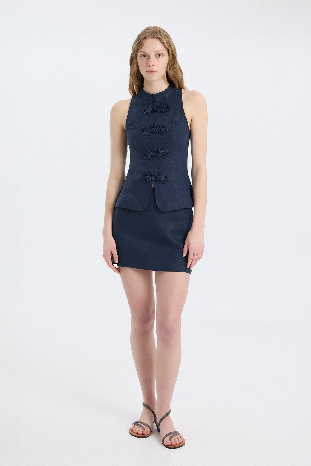Linen Mini Skort