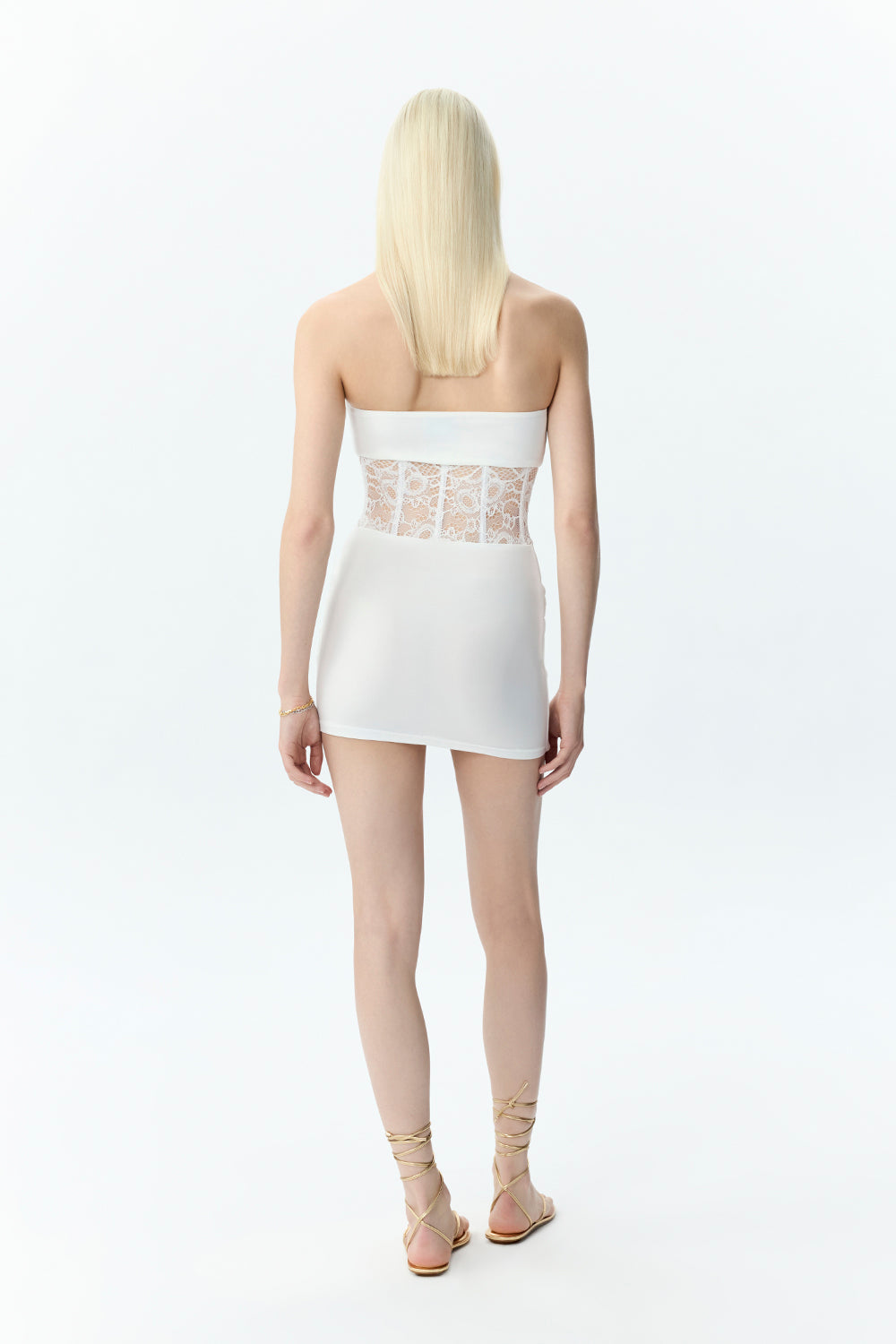 Strapless Lace Mini Dress