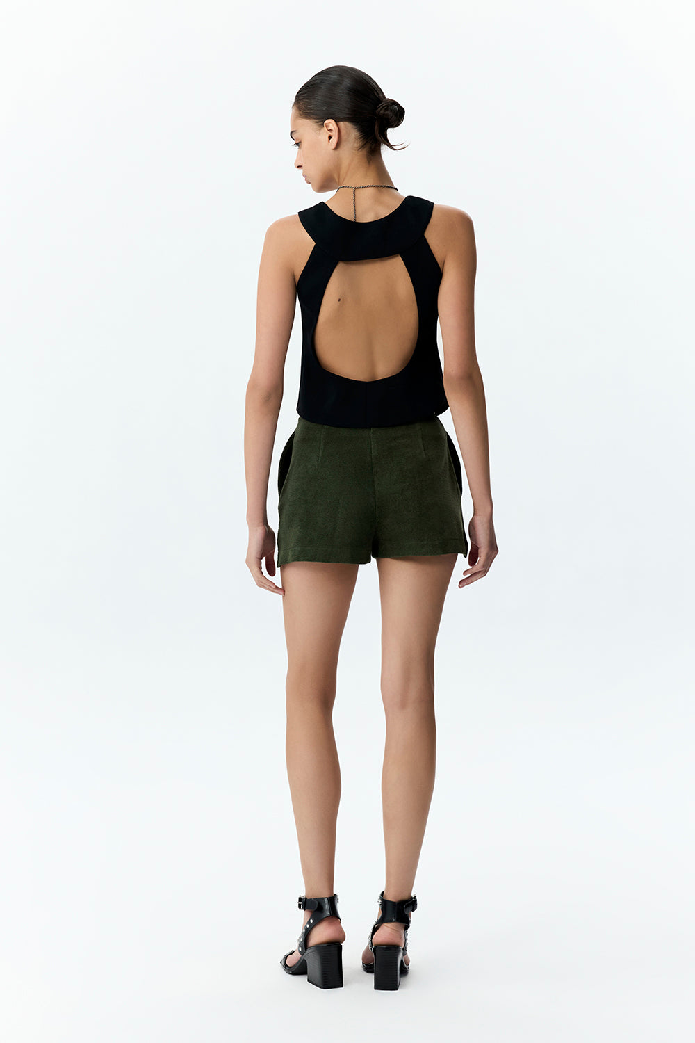 Open-back Crepe Top