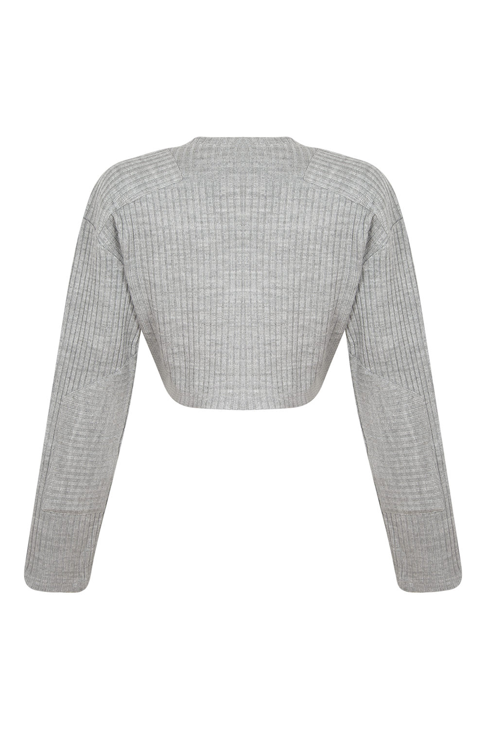 Cropped Zip Knit Cardigan