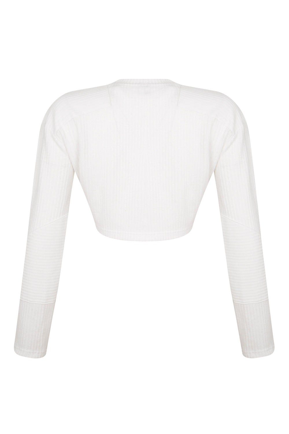 Cropped Zip Wool Cardigan