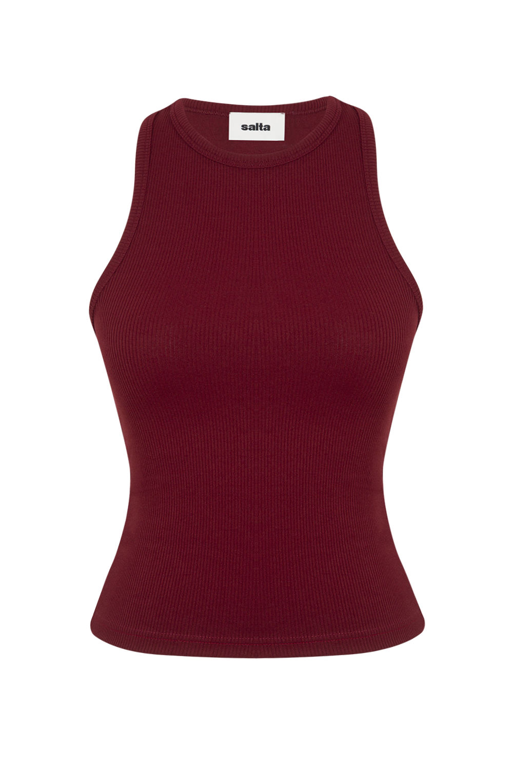 High-Neck Rib Tank
