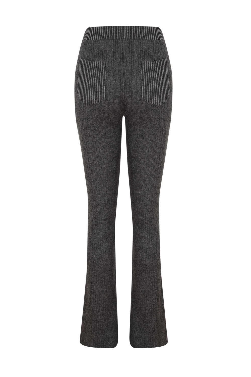 Ribbed Knit Flare Trousers