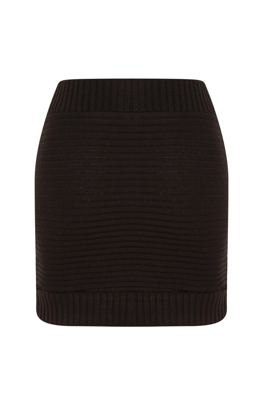 Ribbed Knit Mini Skirt