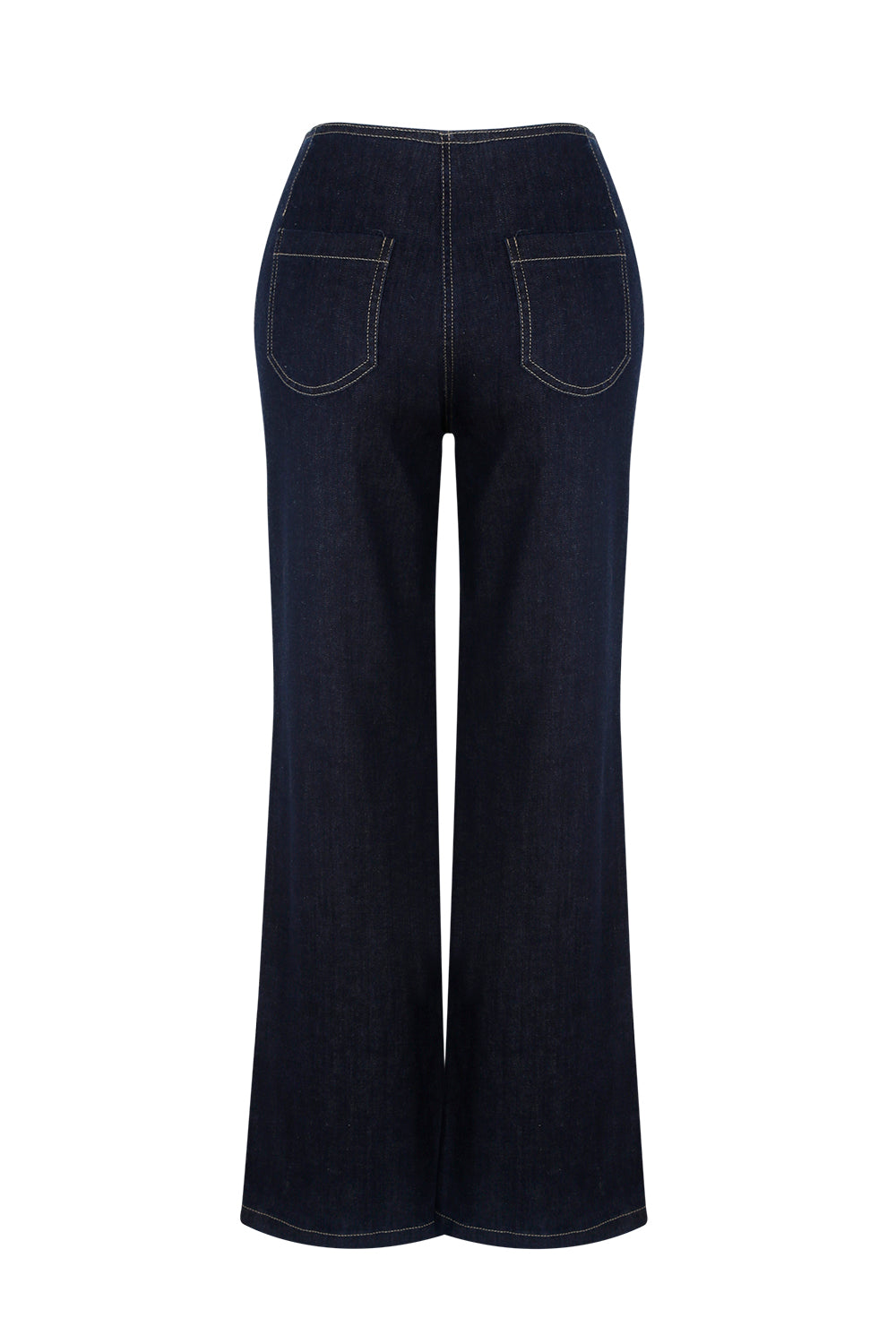Straight Leg Denim Trousers